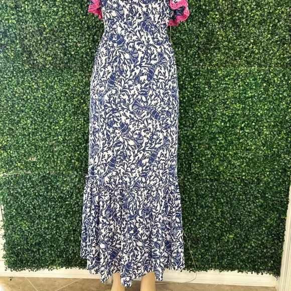 Lilly Pulitzer Vibrant Print Maxi Dress Resort Chic Size XS - Picture 4 of 12